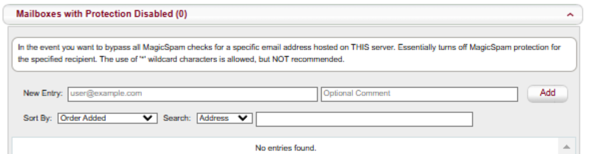 Mailboxes with Protection Disabled (0)
