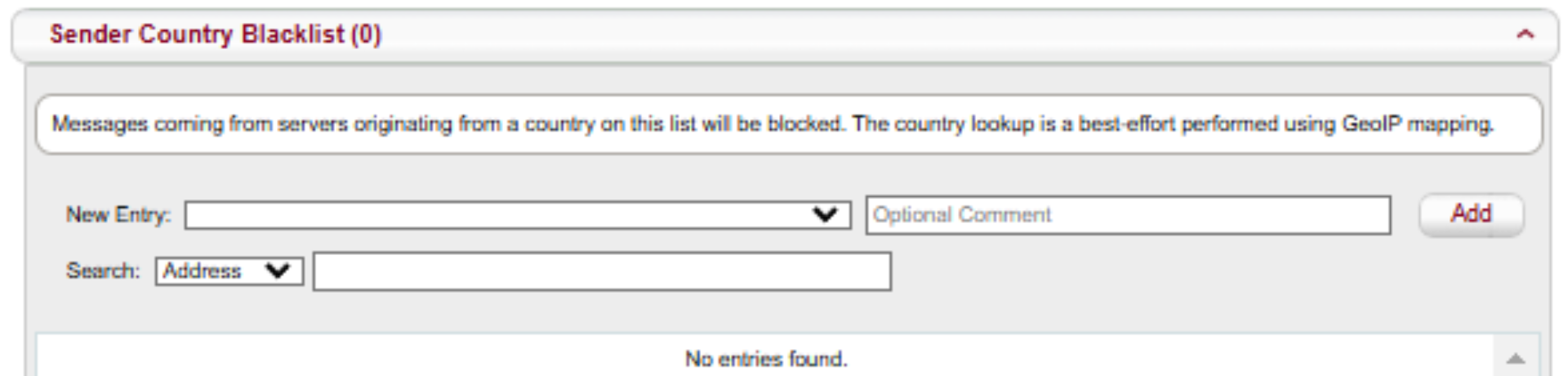 Sebder Country Blacklist (0)